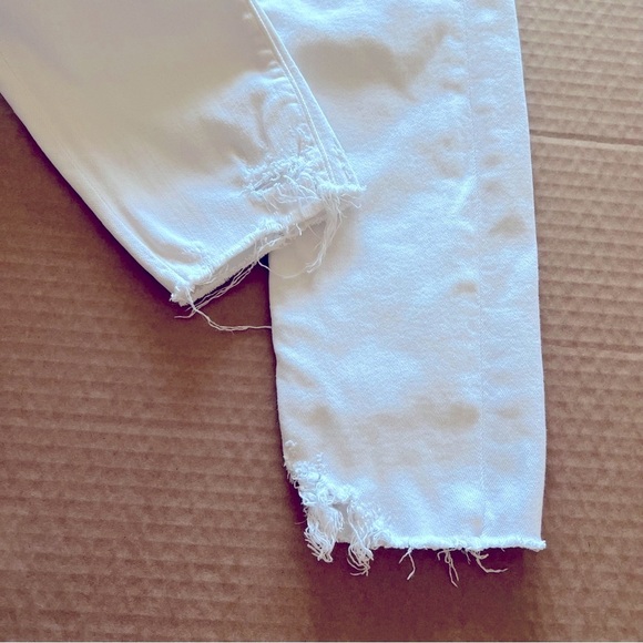 AGOLDE ankle skinny distressed jeans, white, size 26 - Picture 6 of 12